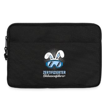 Skifahren ZERTIFIZIERTER SKIHASENFÄRER LUSTIG - Laptoptasche 13" - Schwarz - Vorne