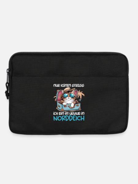 Nordsee NUR KEIN STRESS BIN IM URLAUB AN DER - Laptoptasche 13" - Schwarz