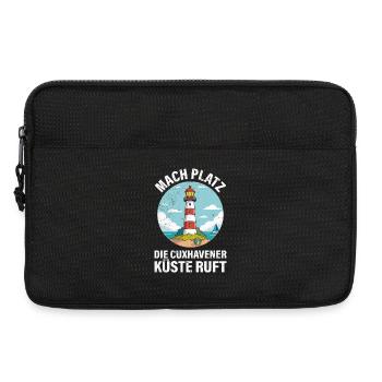 Nordsee Urlaub MACH PLATZ CUXHAVENER KÜSTE RUFT - Laptoptasche 13" - Schwarz - Vorne