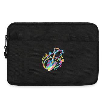 Farbexplosion Gartenschaufel Illustration - Laptoptasche 13" - Schwarz - Vorne