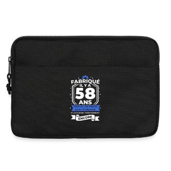 Fabriqué il y a 58 ans - Sacoche pour ordinateur portable 13 pouces - noir - Devant