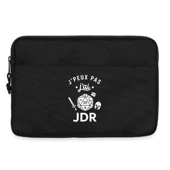 J'peux pas j'ai JDR - Sacoche pour ordinateur portable 13 pouces - noir - Devant