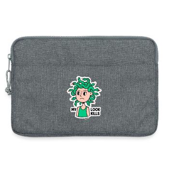 Medusa Mood: My Look Kills - Laptop bag 13" - heather grey - Front