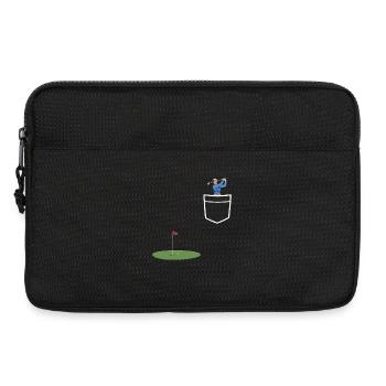 Golfer im Taschen-Pocket - Laptoptasche 13" - Schwarz - Vorne