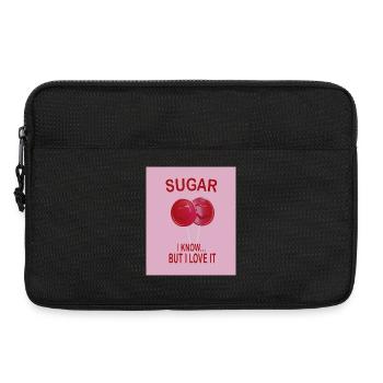 Sweet Sugar Love Pink Candy Humor Shirt - Laptoptasche 13" - Schwarz - Vorne