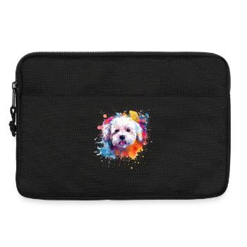 Splash Art Bichon Fris Dog Colorful - Laptoptasche 13" - Schwarz - Vorne
