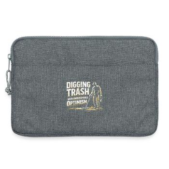 Digging with optimism | Probing Metal Detector - Laptop bag 13" - heather grey - Front