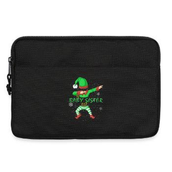 Chemise de Noël Petite Sœur Elfe - Sacoche pour ordinateur portable 13 pouces - noir - Devant