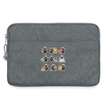 Courtier Douce Agence Immobilière Amoureuse de Chiens - Sacoche pour ordinateur portable 13 pouces - gris chiné - Devant