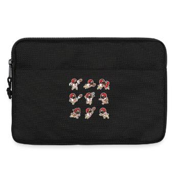 Suesser Mops Football Spieler Touchdown - Laptoptasche 13" - Schwarz - Vorne