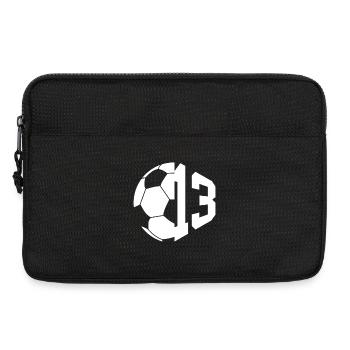 NO. 13 FOOTBALLER NUMBER 13 FOOTBALL 13TH BIRTHDAY - Laptop bag 13" - black - Front