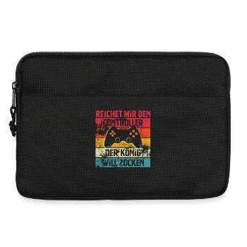 Reichet mir den Controller | Der König Will Zocken - Laptoptasche 13" - Schwarz - Vorne