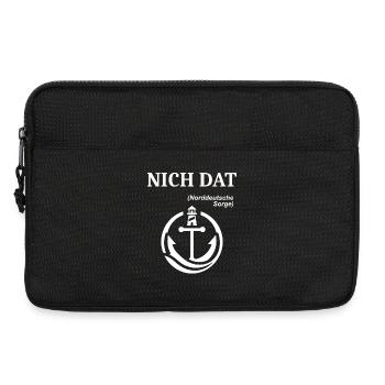 NICH DAT Norddeutscher Humor Spruch lustig - Laptoptasche 13" - Schwarz - Vorne