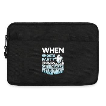 Ghost Hunter Halloween English Saying - Laptop bag 13" - black - Front