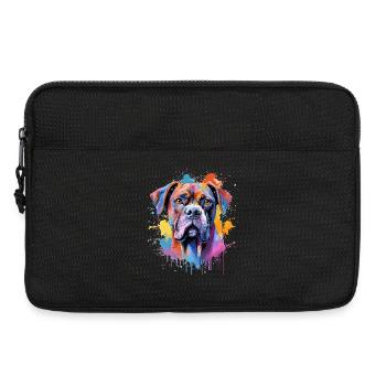 Colorful Splash Art Boxer Dog - Laptop bag 13" - black - Front