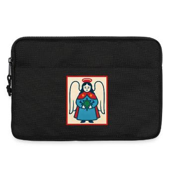 Vintage Angel Emblem Print - Laptop bag 13" - black - Front