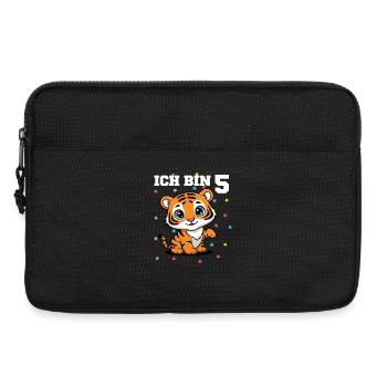 Ich bin 5 - Süßes Tiger zum 5. Geburtstag - Laptoptasche 13" - Schwarz - Vorne