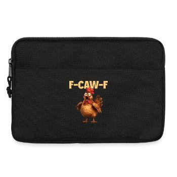 FCawF Poule Oiseau Jeu de mots Sarcasme Humour Noir - Sacoche pour ordinateur portable 13 pouces - noir - Devant