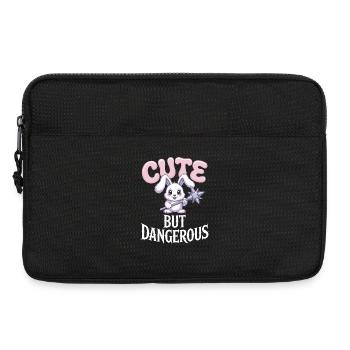 Chat Kawaii mignon mais dangereux et mignon - Sacoche pour ordinateur portable 13 pouces - noir - Devant