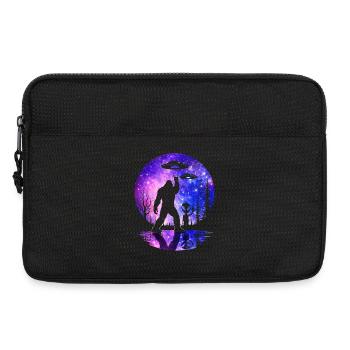 Bigfoot Rock On Sign Sasquatch Yeti Rock And Roll - Laptoptasche 13" - Schwarz - Vorne