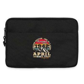 April 1942 Vintage-Geburtstagsgeschenk - Laptoptasche 13" - Schwarz - Vorne