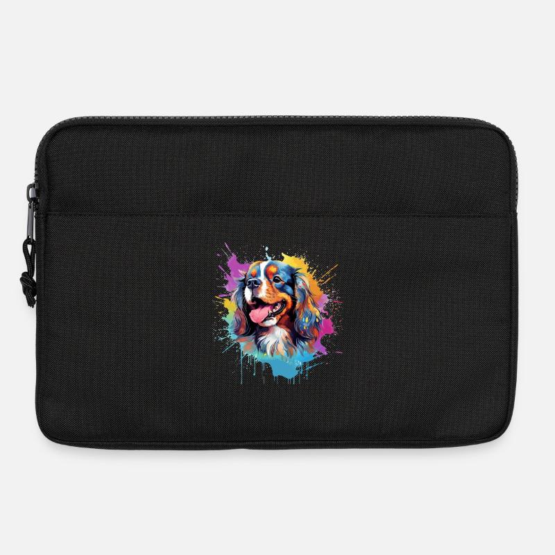Cavalier King Charles Spaniel Splash Color - Laptop bag 13" - black