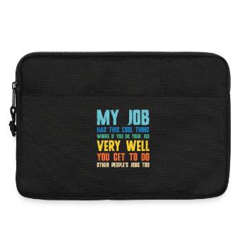 Work joke: You do the job well - Laptop bag 13" - black - Front