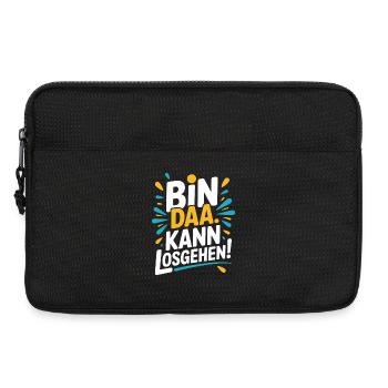 Bin Da Kann Losgehen JGA Büro Malle Festival Party - Laptoptasche 13" - Schwarz - Vorne