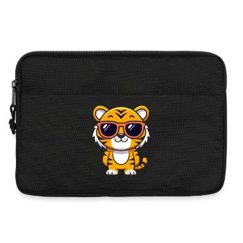 Tigre cartoon lunettes soleil - Sacoche pour ordinateur portable 13 pouces - noir - Devant