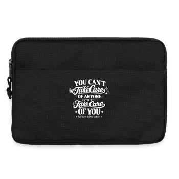 Self Care Quote Typography Mindfulness Self - Laptop bag 13" - black - Front