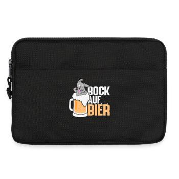 Bock auf Bier Biertrinker Ziege - Laptoptasche 13" - Schwarz - Vorne