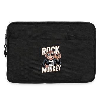  Rock Monkey Affe Rocker Sonnenbrille Lederjacke - Laptoptasche 13" - Schwarz - Vorne