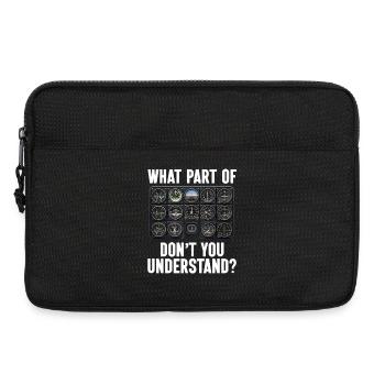 Flugzeug Flug Pilot Flugzeug Fluggesellschaft - Laptoptasche 13" - Schwarz - Vorne