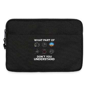 Flugzeug Flug Pilot Flugzeug Fluggesellschaft - Laptoptasche 13" - Schwarz - Vorne