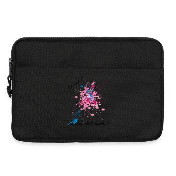 Farbklecks - Laptoptasche 13" - Schwarz - Vorne