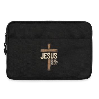 Jesus The Way The Truth The Christian Life - Laptop bag 13" - black - Front