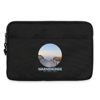 Dünenpfad am Abend am Meer - Laptoptasche 13" - Schwarz - Vorne