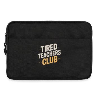 Müde Lehrer Club Shirt Schule - Lehrer Geschenk - Laptoptasche 13" - Schwarz - Vorne