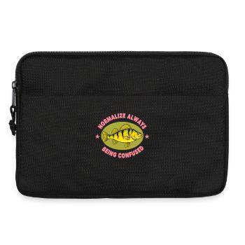 Normalisieren: Immer Verwirrt Fisch - Laptoptasche 13" - Schwarz - Vorne