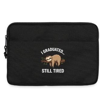 Graduated Still Tired Sloth Graduation Shirt  - Laptoptasche 13" - Schwarz - Vorne