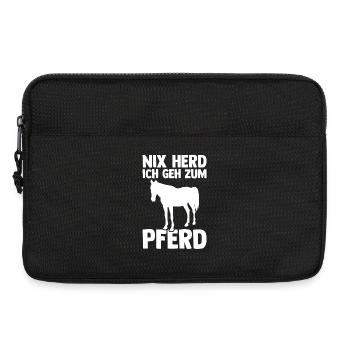 Reiten Pferdeliebhaber Reiterhof Pferde - Laptoptasche 13" - Schwarz - Vorne