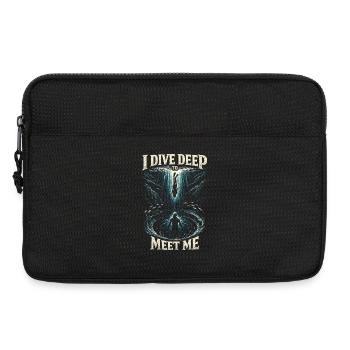 Apnoetauchen Freitauchen I Dive Deep To Meet Me - Laptoptasche 13" - Schwarz - Vorne