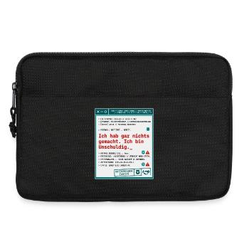 Polizei Protokoll Akte Unschuldig - Laptoptasche 13" - Schwarz - Vorne