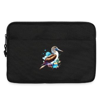 Blue-footed boobies motif - Laptop bag 13" - black - Front