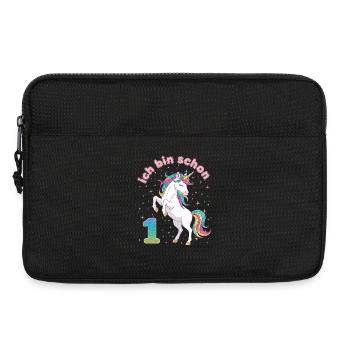 1. Geburtstag Einhorn Mädchen Ich bin schon 1 - Laptoptasche 13" - Schwarz - Vorne