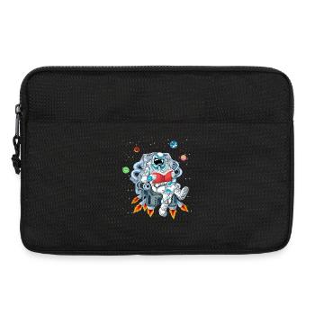 Astronauten-Lese-Raumshirt - Laptoptasche 13" - Schwarz - Vorne