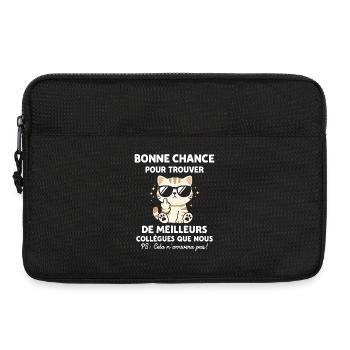 Bonne chance pour trouver de meilleurs collègues - Sacoche pour ordinateur portable 13 pouces - noir - Devant