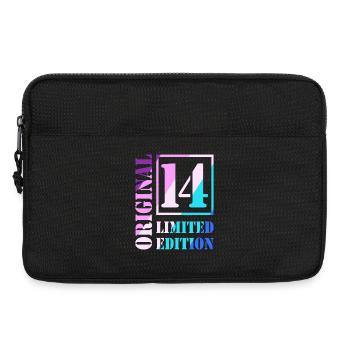 14e anniversaire Garçon Fille Adolescent Niveau 14 - Sacoche pour ordinateur portable 13 pouces - noir - Devant