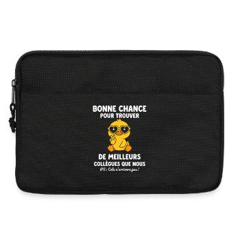 Bonne chance pour trouver de meilleurs collègues - Sacoche pour ordinateur portable 13 pouces - noir - Devant
