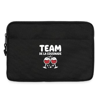 Team de la Cousinade: verres qui s'entrechoquent - Sacoche pour ordinateur portable 13 pouces - noir - Devant